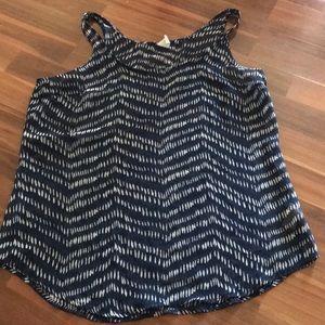 Navy & White Sheer Tank